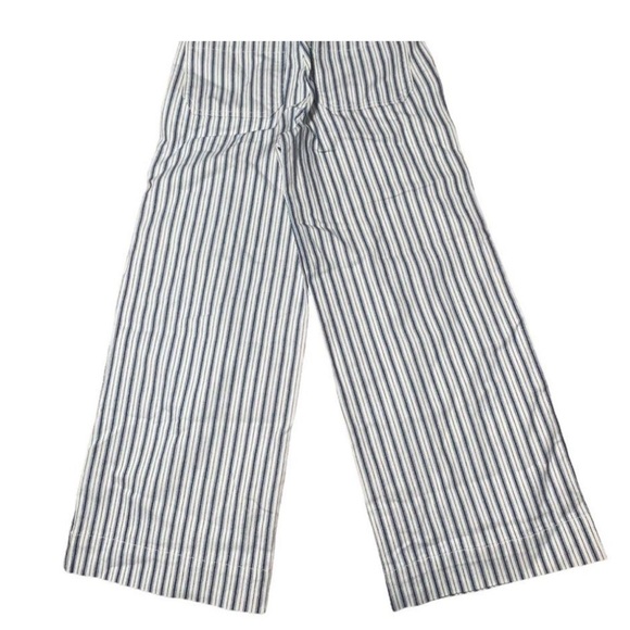 Emmett Wide-Leg Crop Pants in Stripe: Button-Front Edition - Picture 5 of 6